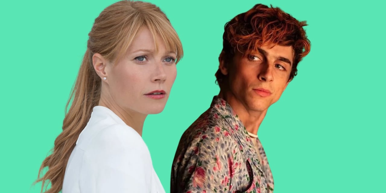 Un bacio appassionato tra Timothée Chalamet e Gwyneth Paltrow sul set di Marty Supreme