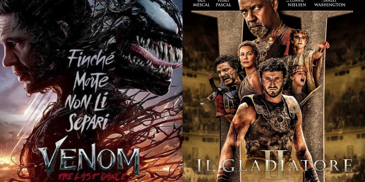 Box Office Italia: Venom – The Last Dance supera i €7 milioni, Il gladiatore II in testa