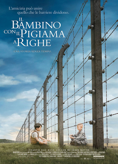 Poster Il bambino con il pigiama a righe