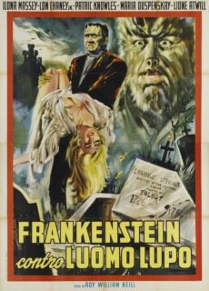 Poster Frankenstein contro l’uomo lupo