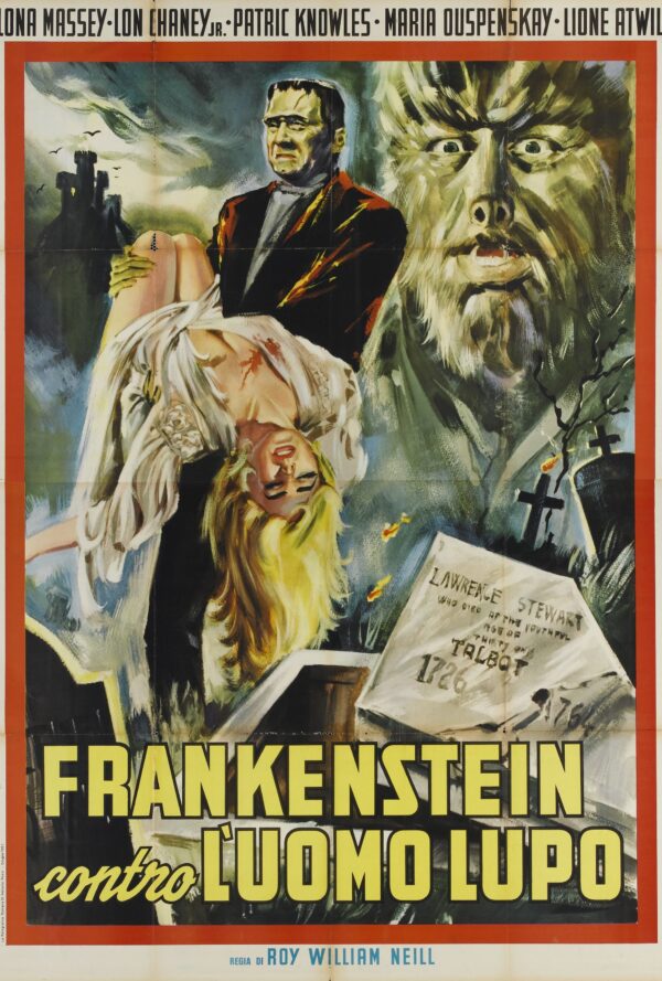 Poster Frankenstein contro l’uomo lupo