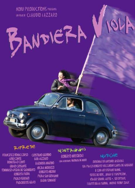 Poster Bandiera Viola