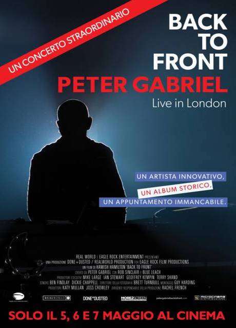 Poster Back To Front – Peter Gabriel Live in London