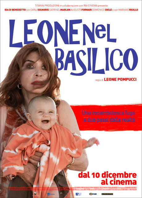 Poster Leone nel basilico