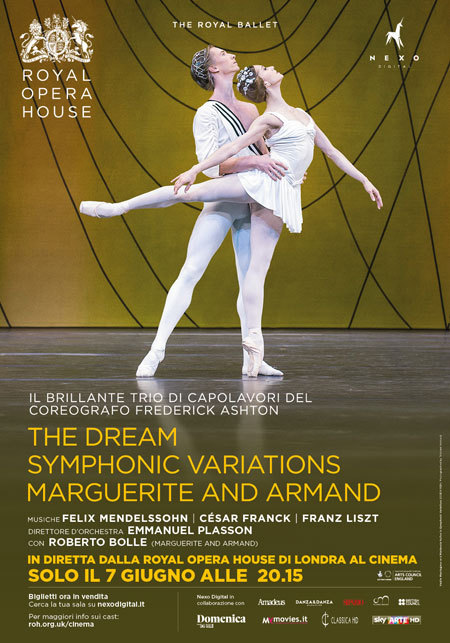 Poster Royal Opera House: The Dream, Symphonic Variations, Marguerite and Armand