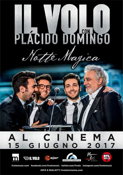 Poster Il Volo con Placido Domingo – Notte magica al cinema