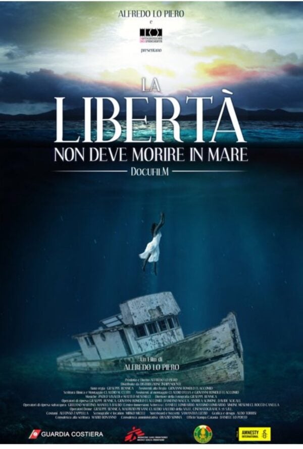 Poster La libertà non deve morire in mare