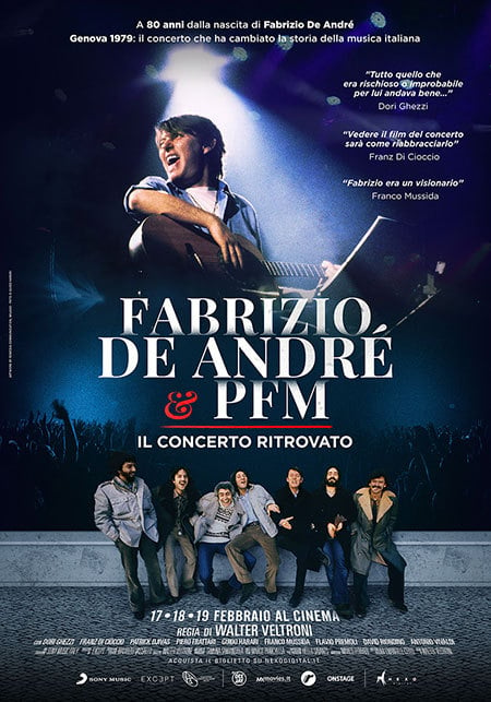 Poster Fabrizio De André e PFM. Il concerto ritrovato