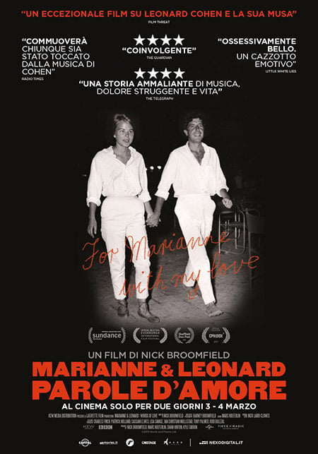 Poster Marianne & Leonard – Parole d’amore