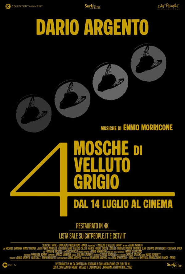 Poster 4 Mosche di velluto grigio