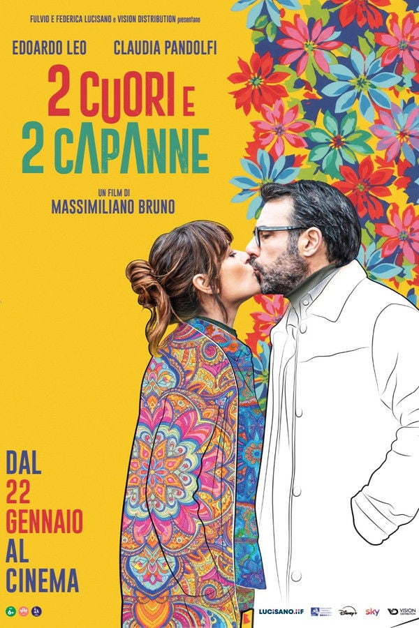 Poster 2 cuori e 2 capanne